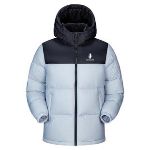 骆驼企鹅女装羽绒服冬季新款保暖防风短款面包服小个子外套远山蓝