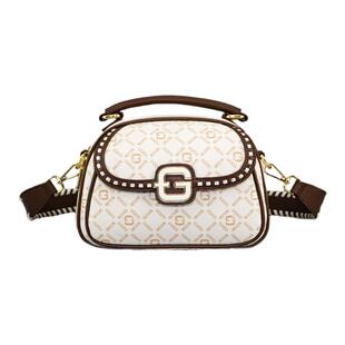 香港古乔品牌大G包新款洋气小众印花9097百搭多层时尚斜挎女包