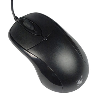 力胜OP-300C 有线鼠标黑色台式机电脑笔记本商务办公网吧送鼠标垫