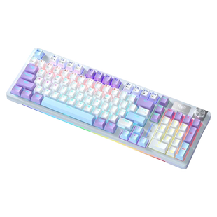 狼蛛S98无线机械键盘鼠标套装粉底液三模电竞游戏办公女生青红轴