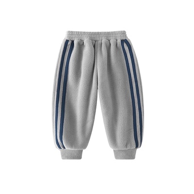 摇粒绒裤子男童加绒裤