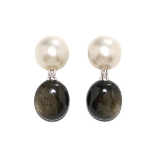 SUDROV/素觉2025F/W光不炽烈但恒久 马贝金曜石个性耳坠耳饰耳环