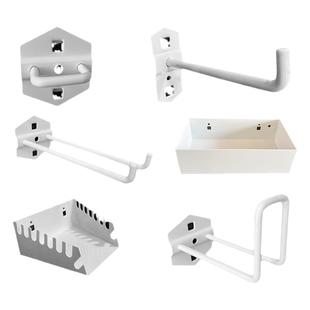 方孔洞洞板挂钩金属五金工具挂件墙面置物架白色多功能货架收纳盒