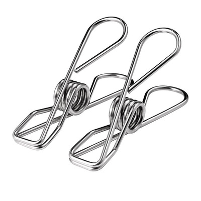 多功能不锈钢晾晒夹子实心线夹耐用晾衣夹固定器晾袜子夹紧衣架夹