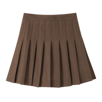 大码毛呢百褶裙半身裙a字裙短裙