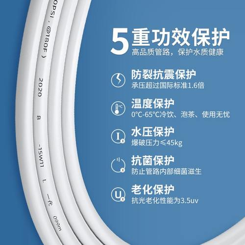 钻芯净水器水管2分直管连接PE3配件管管饮水机接头管子分净水器