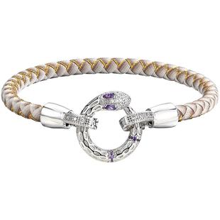 周大生官方纯银灵蛇手绳小众轻奢手链手环蛇年本命年情人节礼物女