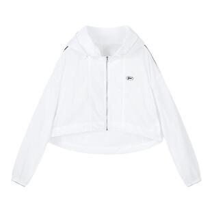 URLAZH有兰夏季新款简约白休闲运动防晒服短款轻薄宽松连帽外套女