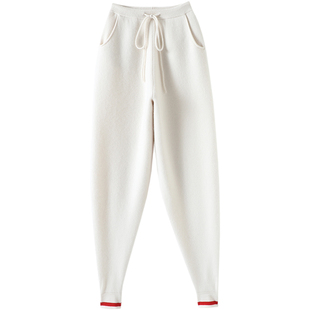 穿上不想脱!有腔调加厚!100%羊绒裤子女外穿潮流休闲哈伦裤冬季