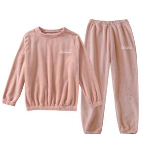 暖暖套装珊瑚绒睡衣女秋冬新款加绒加厚冬天保暖长袖法兰绒家居服