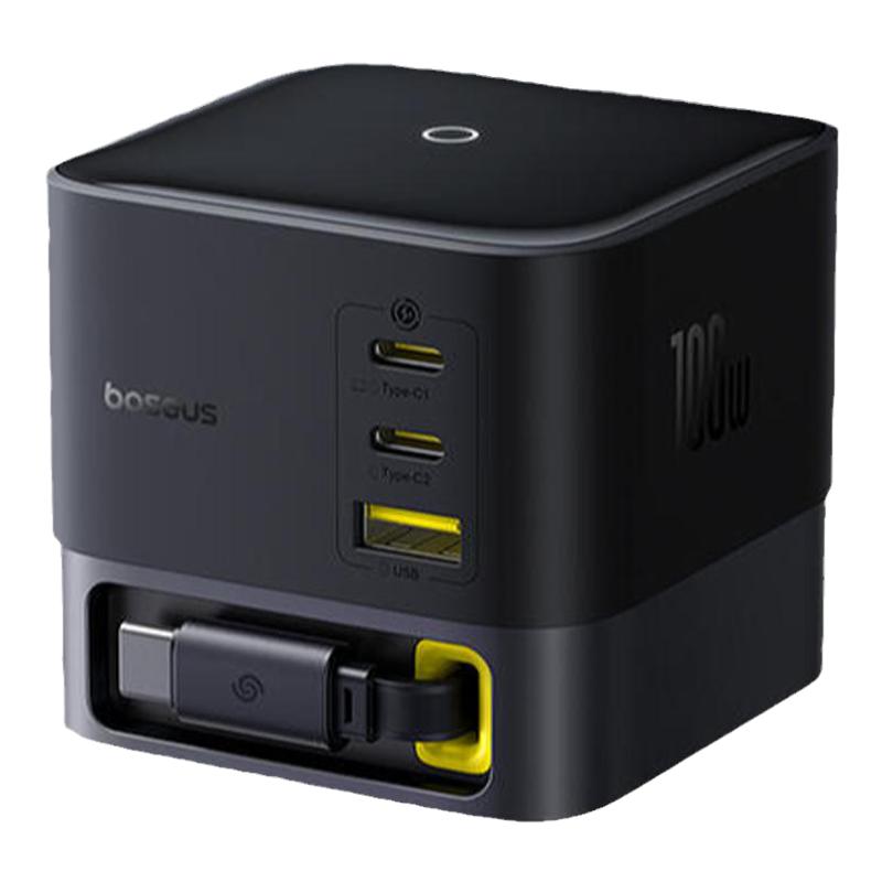 倍思Nomos伸縮線(xiàn)氮化鎵100W充電器頭桌面充電站PD多口插頭快充適用蘋(píng)果16華為小米iPhone15/14手機(jī)筆記本電腦