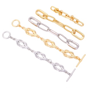 镀18k金珍珠项链延长链diy手链加长收尾扣接头链万能连接扣头配件