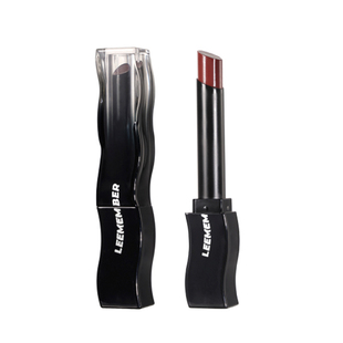 LEEMEMBER/荔萌黑羽毛固体唇蜜BL01镜面口红唇釉BL05纯欲桃奶茶色