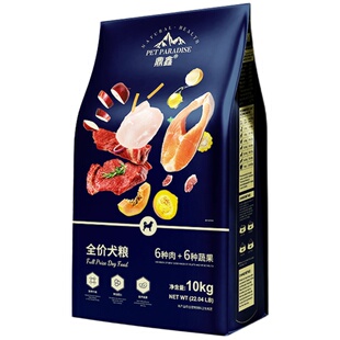 鼎鑫狗粮20斤装泰迪比熊博美金毛拉布拉多柯基大小通用型成幼犬10