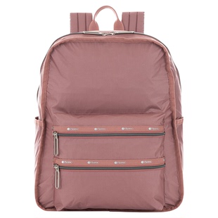 LeSportsac乐播诗新款ESSENTIAL系列暗粉色质感大容量差旅双肩包