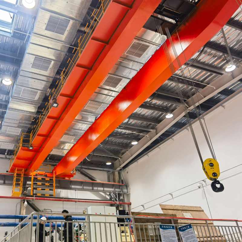 QD型20吨双梁起重机 主钩20t副钩5吨 25顿双吊点行车上门安装行吊
