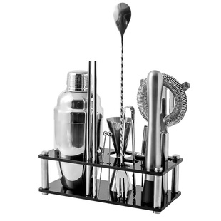 不锈钢调酒器玻璃雪克杯特调鸡尾酒杯组合套装调酒工具入门摇酒壶