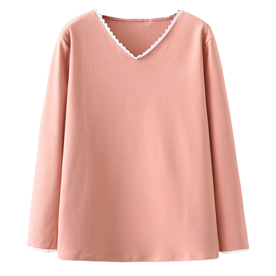 长袖韩版常规蕾丝花边女士T恤