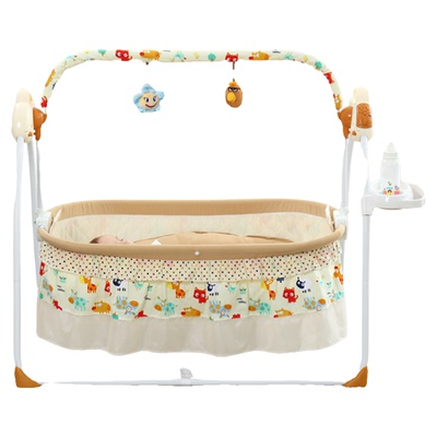 婴儿电动智能摇摇床刚出生宝宝可折叠多功能0-3岁新生儿摇篮吊床