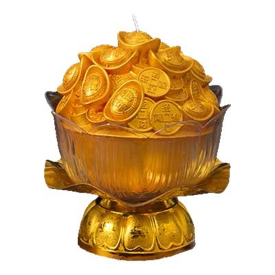 蜡烛上供招财进宝蜡烛一盆金元宝