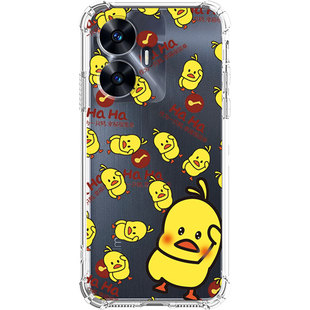 适用于Realme C55手机壳包边防摔硅胶Realme Narzo N55四角透明软壳保护套卡通来图新款定制