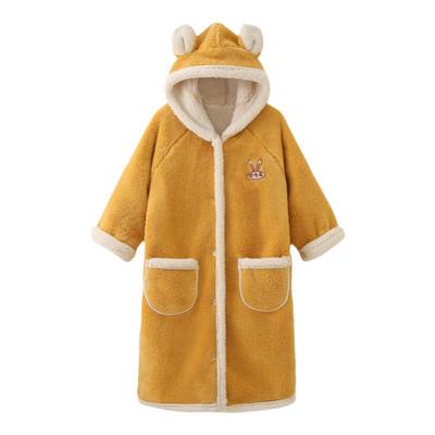 逗字兔中大童睡袍加绒加厚
