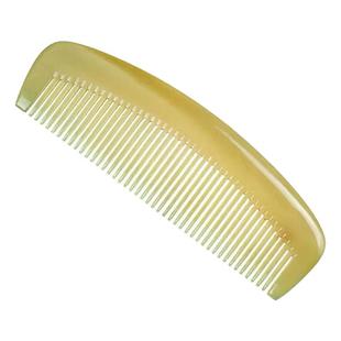 宽齿梳防静电牛角梳子女长发直发顺发家用按摩头部经络刻字木梳纯