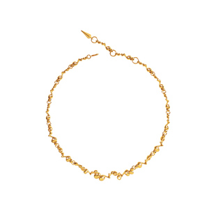 盐岛湖石choker颈链金色原创高级小众项链配饰简约气质轻奢锁骨链