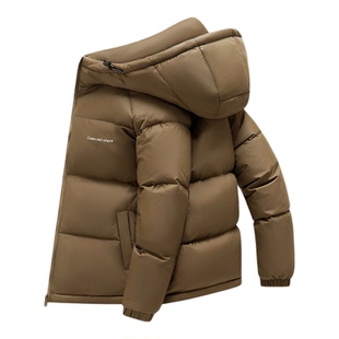 保罗正品冬季加厚白鹅绒男士羽绒服短款保暖面包服休闲防寒外套男