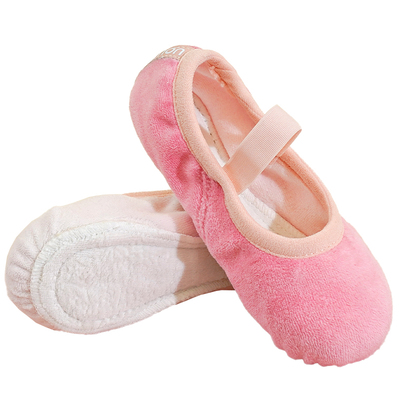 儿童舞蹈鞋冬季加绒保暖软底练功