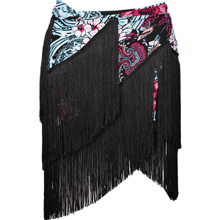 dancebaby拉丁舞服半身裙成人新款连衣裙半裙服装短裙流苏臀巾121