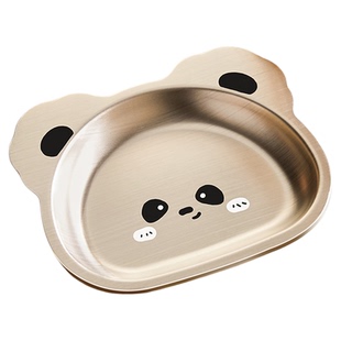 卡通可爱304不锈钢盘儿童餐具防摔好看的盘子家用辅食盘宝宝餐盘