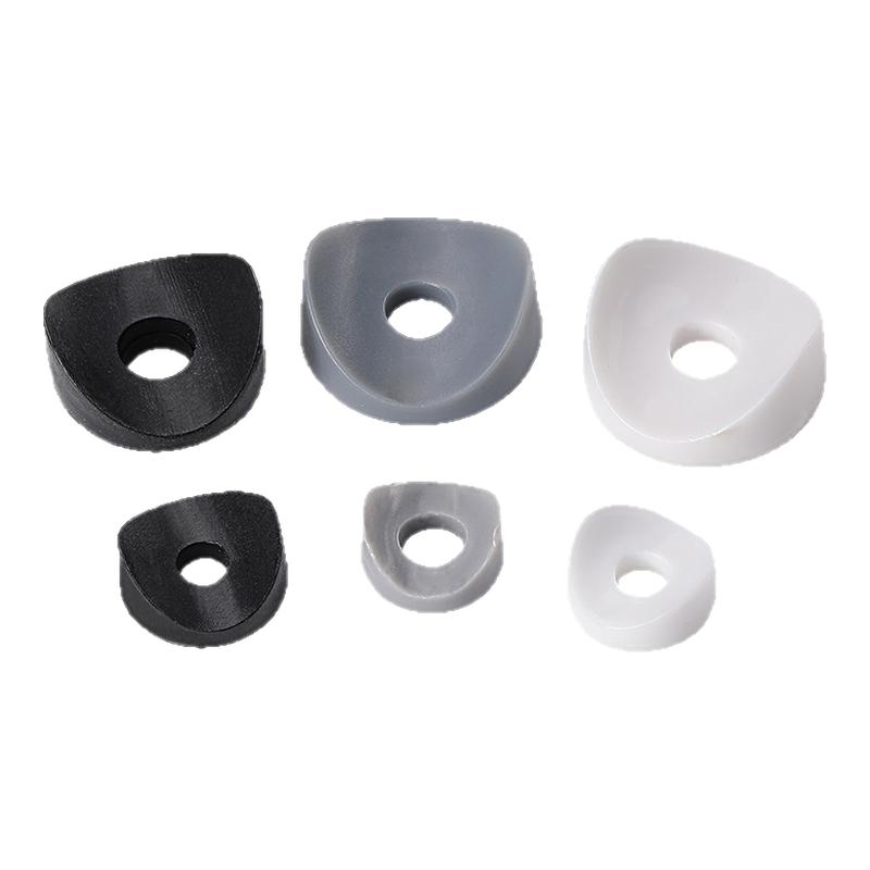 PE塑料鸭嘴垫片办公椅脚19白色塑料连接件异形家具配件鸭咀25mm
