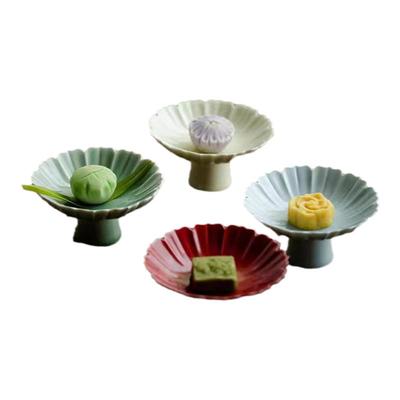 JOJO'SLIFEPD高足果盘莲瓣陶瓷