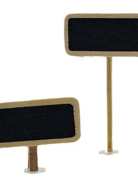 微景观摆件 造景 迷你木质小黑板创意路牌微缩盆栽多肉装饰小配件