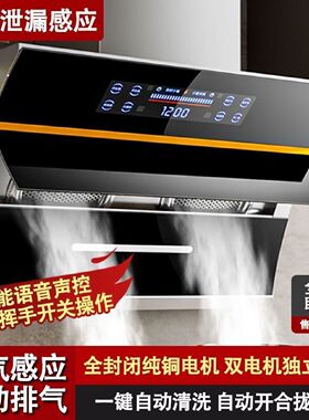 真美抽油烟机厨房家用大吸力双电机侧吸油烟机弧形出租房烟机