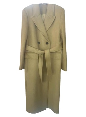 2023秋冬新款韩版高端西装式双面羊绒大衣女高级灰色加厚毛呢外套