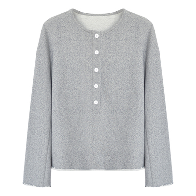 因由 慵懒风简约气质美式复古显瘦卫衣长裤五分裤早秋休闲套装女