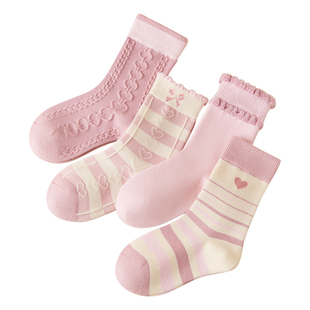 女童羊毛袜儿童冬季加厚中筒袜女宝宝保暖长筒袜学生可爱加绒袜子