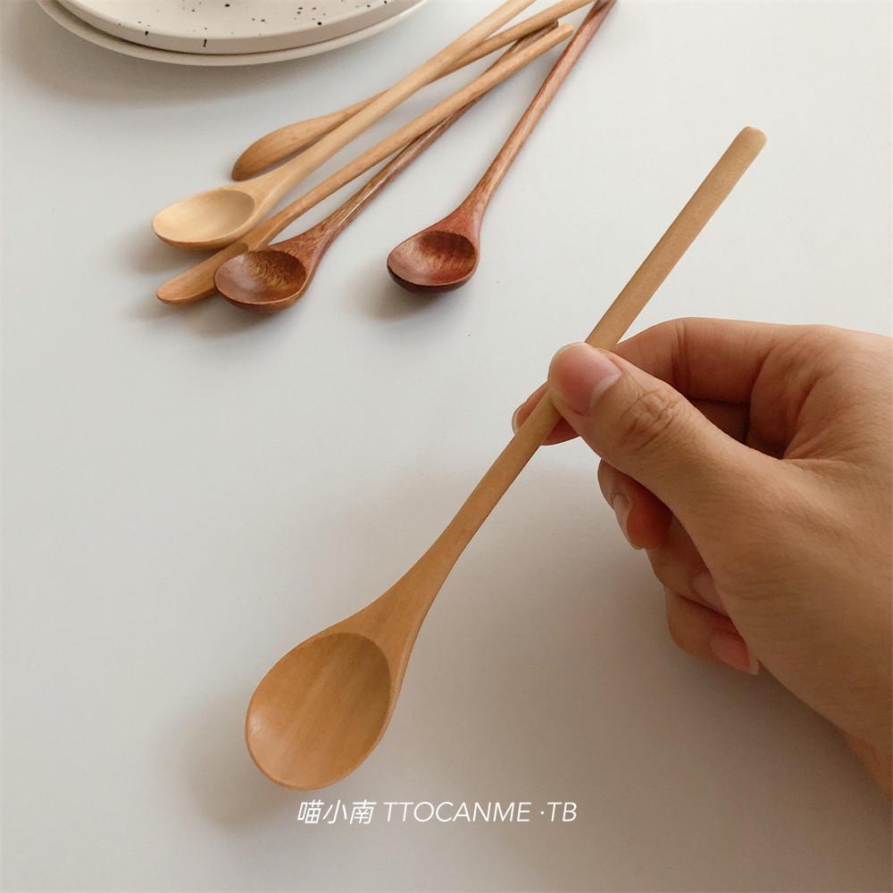 U Mi LIVING·喵南|咖啡勺日式搅拌棒实木长柄咖啡小勺子牛奶勺子