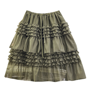 冬季层层网纱蛋糕裙短裙纱裙半身裙女秋冬2025新款小个子蓬蓬中裙