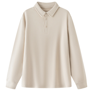 加绒polo衫男长袖t恤新款人夫感冬季发热内搭上衣羊毛德绒打底衫