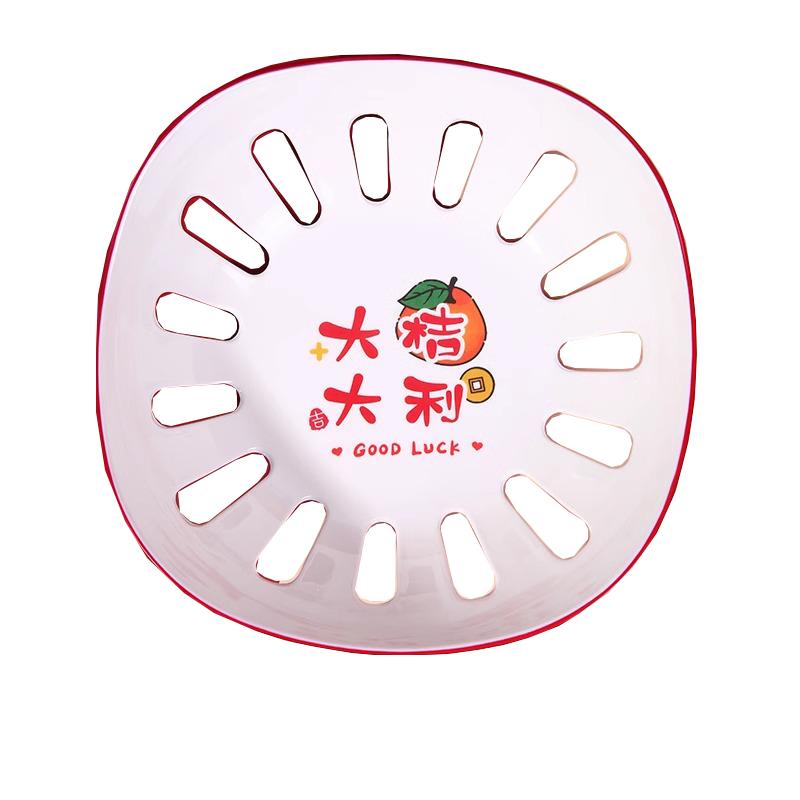 五和红色结婚水果盘高档果篮