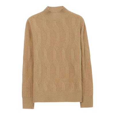 纯色针织羊毛衫恒源祥圆领