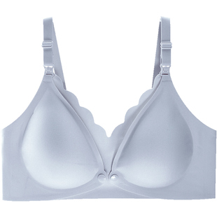 摩登孕妈孕妇免手扶哺乳内衣前开扣防下垂聚拢怀孕期喂奶专用文胸