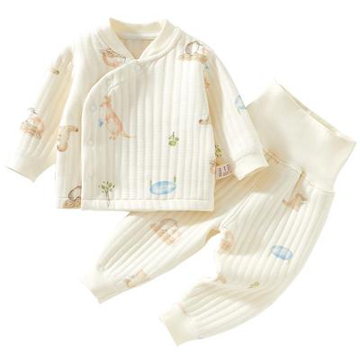 棉恋森婴儿衣服纯棉分体套装秋冬