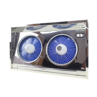 不锈钢排气扇双排连体窗式厨房抽油烟风机换气扇强力双电机离心扇