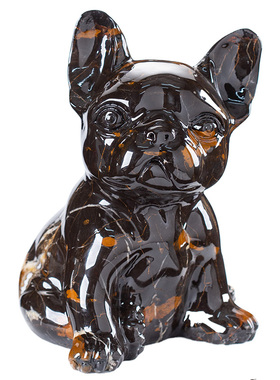 藏钰福大理石生肖犬旺财家居摆设