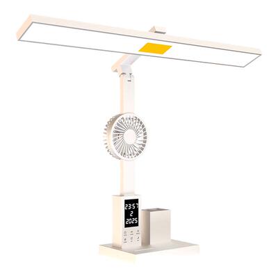 热销TO1.金黄光充电风扇护眼台灯