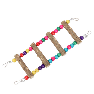 鹦鹉云梯秋千鸟玩具鸟爬梯攀爬小鸟站杆花椒木梯子鸟笼配件玄凤